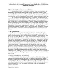 University of Ballarat / National Museum of Australia / Stolen Generations / History wars / Human rights in Australia / Australia / Oceania / Geoffrey Blainey