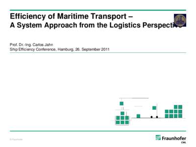 Efficiency of Maritime Transport – A System Approach from the Logistics Perspective Prof. Dr.-Ing. Carlos Jahn Ship Efficiency Conference, Hamburg, 26. September 2011  © Fraunhofer