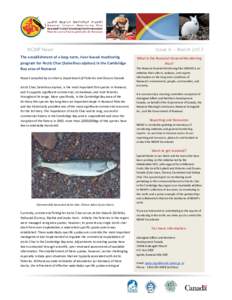 NGMP News The establishment of a long-term, river-based monitoring program for Arctic Char (Salvelinus alpinus) in the Cambridge Bay area of Nunavut Report compiled by Les Harris, Department of Fisheries and Oceans Canad