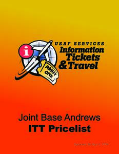 Joint Base Andrews ITT Pricelist Updated 28 April 2014 Washington Nationals 2014 Season