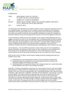 MEMORANDUM FROM: MARC DRAISEN, EXECUTIVE DIRECTOR METROPOLITAN AREA PLANNING COUNCIL