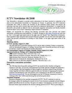 ICTV Newsletter 2008 #6 February  ICTV Newsletter #6 2008