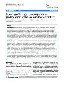 Burki et al. BMC Evolutionary Biology 2010, 10:377 http://www.biomedcentral.com[removed] RESEARCH ARTICLE  Open Access