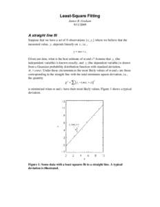 Least-Square Fitting James R. Graham[removed]A straight line fit