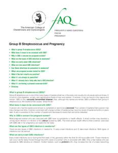 The American College of Obstetricians and Gynecologists f AQ FREQUENTLY ASKED QUESTIONS FAQ105