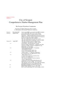 Updated[removed]hk Version 4.4 City of Newport Comprehensive Harbor Management Plan The Newport Waterfront Commission