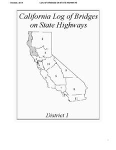 October, 2014  LOG OF BRIDGES ON STATE HIGHWAYS i