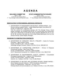 AGENDA BUILDING COMMITTEE 1st March 1, [removed]:00 A.M. Lake Superior Room