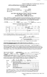 Township Of Hamilton [Code 11 03], Mercer County- AFS CY[removed]ANNUAL FINANCIAL STATEMENT FOR THE YEAR[removed]UNAUDITED) POPULATION LAST CENSUS NET VALUATION TAXABLE 2011