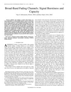 IEEE TRANSACTIONS ON INFORMATION THEORY, VOL. 48, NO. 4, APRILBroad-Band Fading Channels: Signal Burstiness and Capacity