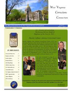 West Virginia  Corrections Connection The Official Newsletter for the West Virginia Division of Corrections