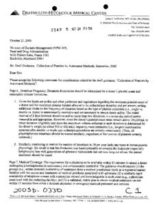 0 0 AbA,. DARTMOUTH-HITCHCOCKMEDICALCENTER James P. AuBuchon, MD, FCAP, FRCP(Edin) E. Elizabeth French Professor and Chair of Pathology Tel: ([removed]