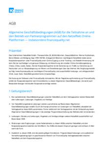 Das Unternehmen Netzeffekt GmbH, Theresienhöhe 28, 80339 München, Gesschäftsführer: Werner Kubitscheck, Bernd Stieber und Wolfgang Vogt, HRB, Amtsgericht München (nachfolgend Netzeffekt) bietet seinen Koopera