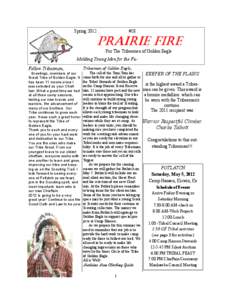 Spring 2012  #18 PRAIRIE FIRE For The Tribesmen of Golden Eagle