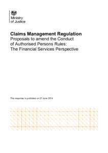 Claims Management Regulation