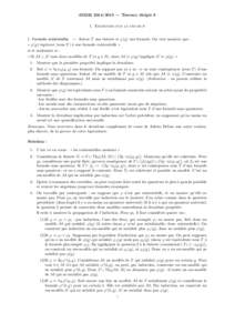 4M232 — Travaux dirigés 8 1. Exercices sur le cours 8 1. Formules existentielles — Soient T une théorie et ϕ(x) une formule. On veut montrer que : « ϕ(x) équivaut (sous T ) à une formule existentiell