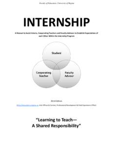 Internship / University of Regina / Practicum / Project NEXUS / Student teaching / Education / Learning / Employment