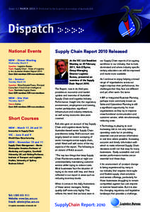 Issue 6.2 MARCH[removed]Published by the Logistics Association of Australia Ltd Dispatch National Events