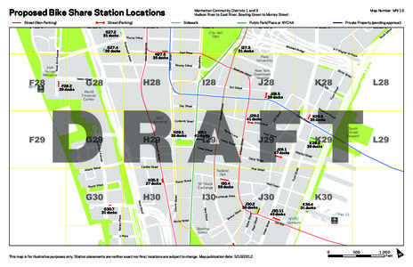 Proposed Bike Share Station Locations  City Hall Park  klyn