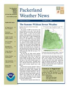 The Newsletter of NOAA’s National Weather Service in Green Bay, Wisconsin