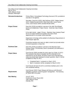 Business requirements / Computing / Email / Cloud computing