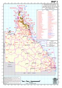 Transferred Land under the Aboriginal Land Act 1991 and the Torres Strait Islander Land Act 1991 as at 1 January 2013