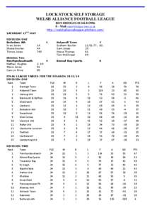 Geography of the United Kingdom / Holywell Town F.C. / Penrhyndeudraeth / Holywell / Kinmel Bay / 2010–11 Welsh Alliance League / Anglesey League / Welsh Alliance League / Counties of Wales / Geography of Wales