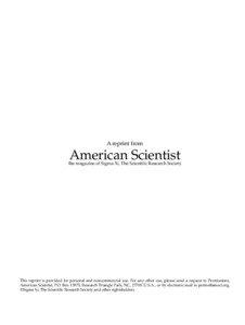 A reprint from  American Scientist