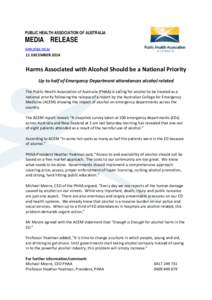 ALCOHOL TAX INCREASE AND NEW FUNDING WELCOMED