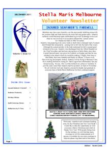 DECEMBERStella Maris Melbourne Volunteer Newsletter INJURED SEAFARER’S FAREWELL