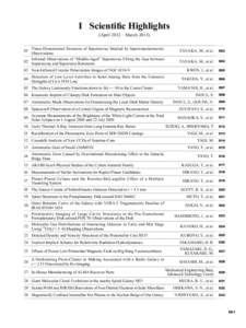 I Scientific Highlights (April 2012 – MarchThree-Dimensional Structure of Supernovae Studied by Spectropolarimetric