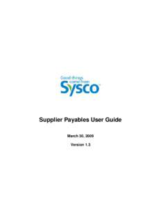 Microsoft Word - Supplier Payables User Guide - v1 3.doc