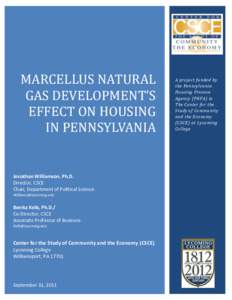 Marcellus Natural Gas Development’s Effect on Housing in Pennsylvania