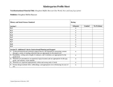 Microsoft Word - Houghton Mifflin Harcourt - Our World, Now and Long Ago _print_.doc