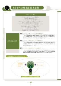 1  ろうきんの理念と基本姿勢 ろうき ん の 理 念 ろ う き ん は 、働 く 人 の 夢 と 共 感 を 創 造 す る 協同 組 織 の 福 祉 金 融 機 関 で す 。