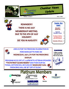 Chamber News Update Volume 12, Issue 7 July 1, 2012