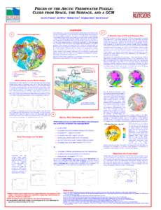 PIECES OF THE ARCTIC FRESHWATER PUZZLE: CLUES FROM SPACE, THE SURFACE, AND A GCM Jennifer Francis1, Jim Miller1, Weihan Chan1, Yonghua Chen1, David Groves2 OVERVIEW