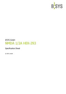 B’SYS GmbH  NMDA 1/2A HEK-293 Specification Sheet © B’SYS GmbH