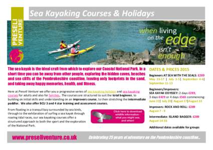 sea kayaking courses and holidays
