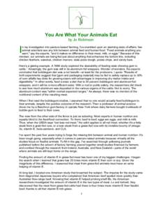 Microsoft Word - YouAreWhatYourAnimalsEat.doc