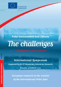 Polar Environment and Climate  The challenges Conference proceedings  EUR 22965
