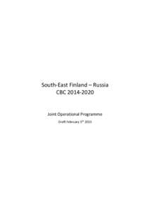 Microsoft Word - South-East Finland - Russia CBC JOP 1-3 draft_5