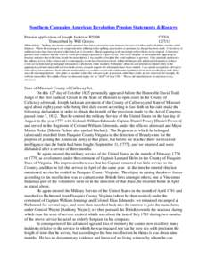 Southern Campaign American Revolution Pension Statements & Rosters Pension application of Joseph Jackman R5508 Transcribed by Will Graves f25VA[removed]