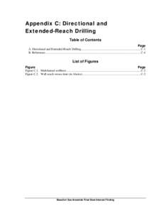 Appendix C: Directional and Extended-Reach Drilling Table of Contents Page A. Directional and Extended-Reach Drilling ................................................................................ C-1  B. References .