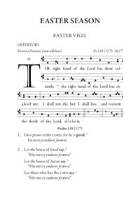 98  EASTER SEASON EASTER VIGIL OFFERTORY Dextera Domini (cum alleluia)