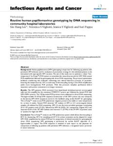 Infectious Agents and Cancer  BioMed Central Open Access