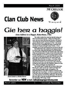 MarchClan Club News Gie her a haggis! (from Address to a Haggis, Robert Burns, 1786)