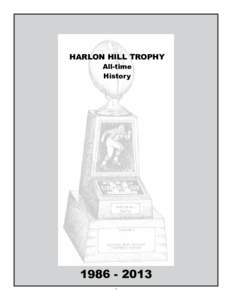 HARLON HILL TROPHY All-time History