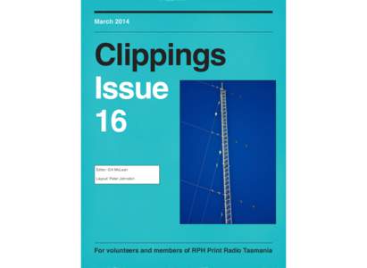 March[removed]Clippings! Issue 16! Editor: Gill McLean