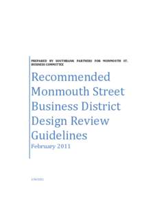 Recommended Monmouth Street Business District Design Review Guidelines,Feb.2011